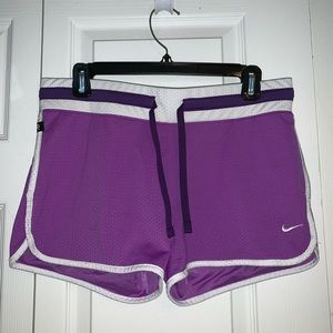 Purple nike shorts